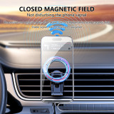 Magnetic Car Phone Holder Mount, 360° Rotating Cell Phone Stand [Strongest Suction & Stable Arm] with 16Pcs N52 Magnets for All Smartphones & Car Models