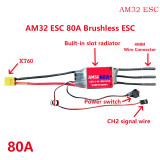 AM32 60A 80A 150A 200A Brushless ESC 2-6S BEC 6V/2A 6V/5A For 1/10 1/8 RC Model Drone Climbing Vehicle
