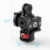 Cold Shoe Mount Adapter, 360° Swivel 180° Tilt, Aluminum Camera Hot Shoe Extension Bracket for LED Light Monitor Microphone Camera Cage