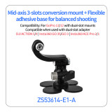 Flexible Adhesive Mount Holder, Motorcycle Helmet Camera Mount Compatible with For Hero 13/12, Action 5/4 | GO 3S/GO 3 | ACE Pro 2/1 Accessories for Any Flat Curved Surface