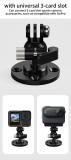 Metal Camera Bracket, 1/4'' & 3/8'' Screws Wall Table Mount Adapter, Aluminum Round Shape Thread Screw Mount Base, Magic Arm Desktop Fixed Disc for Camera