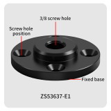 Metal Camera Bracket, 1/4'' & 3/8'' Screws Wall Table Mount Adapter, Aluminum Round Shape Thread Screw Mount Base, Magic Arm Desktop Fixed Disc for Camera