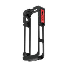 Camera Cage for X5, Aluminum Protective Case with Quick Release Safety Lock, Cold Shoe Mounts and 1/4  Threads, Silicone Pad Action Camera Frame