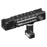 Top Handle with 3/8  Screw & Locating Pins, Camera Cage Grip with Rail & Cold Shoe Adapters for Microphone/LED Light/Monitor