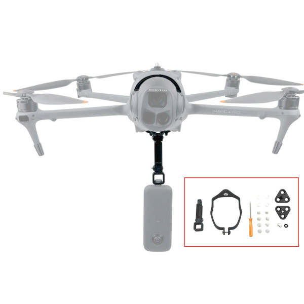 Top and Bottom Dual-Mount Camera Extension Bracket Mount Compatible with Ma-vic 4 Pro w 1/4 Screw Connection, Ultra-Lightweight