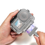 Camera Waterproof Case with Handle Screw + Anti-fog Film, Magnetic Quick Release Underwater Diving Protective Housing Shell for Action 5Pro/4/3