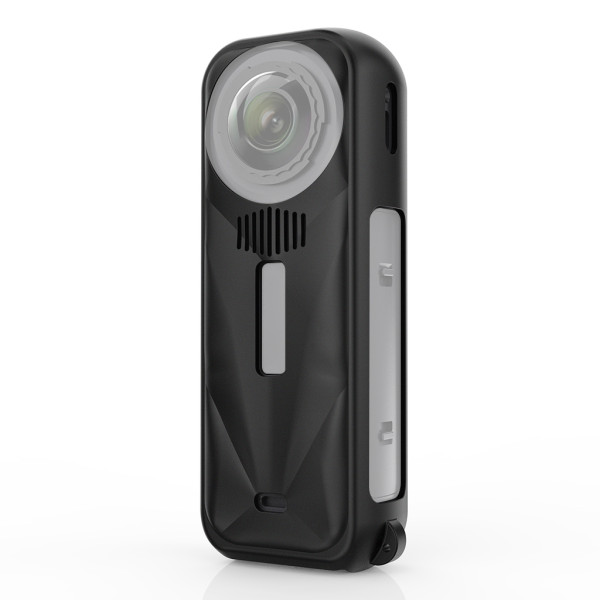Silicone Protective Case & Desktop Mount for X5, w Camera Lens Protector Cover - Dustproof Anti-scratch, Quick Release Frame Accessories