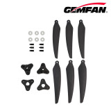 GEMFAN 1 Pair 1307F Three-blade Folding Propeller - Glass Fiber Nylon - with Aluminum Clip Bulk (Black)