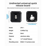 Camera Clip with Plate Quick Release System, Backpack Strap Clip - 1/4'' Screw,  Anti Slip Rubber, Cameras Strap Mount Base