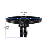 For Magsafe 15W Wireless Fast Charging Magnetic Holder Cold Shoe Mount 1/4 Arri Hole for Smartphone Stand Tripod Selfie Sticks for Mate80/P90/Phone 17/16