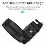 Camera Clip with Plate Quick Release System, Backpack Strap Clip - 1/4'' Screw,  Anti Slip Rubber, Cameras Strap Mount Base