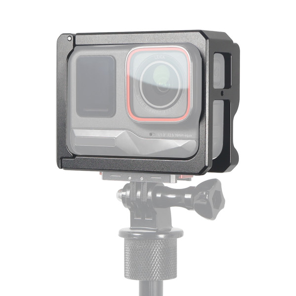 Camera Cage Protective Case for Ins Ace Pro/Ace Pro2, Metal Protection Frame with Magnetic Quick Release Base & Cold Shoe, 1/4'' Screw Hole