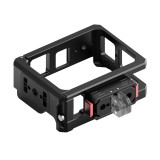 Camera Cage Protective Case for Ins Ace Pro/Ace Pro2, Metal Protection Frame with Magnetic Quick Release Base & Cold Shoe, 1/4'' Screw Hole