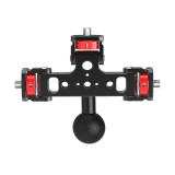 Multiple Phone Bracket for Video Streaming, Triple Phone Holder Tripod Mount Adapter - Mounting Smartphones, Lights, Microphones to Tripods, Selfie Sticks