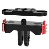Magnetic Quick Release Adapter Mount with Elastic Buckle, Aluminum Tripod Mount Adapter Base for Hero 13/MAX2 Camera Accessories, Selfie Sticks