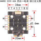 HAKRC Mini Flight Controller, 32-Bit 60A V2 FPV Stack for RC Drones