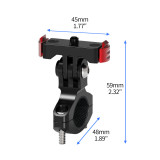 Camera Magnetic Base, 180° Adjustable Aluminum Quick Release Mount Adapter, Bike Handlebar Mount Compatible with  OSMO 360/Action 5pro/4/3/2 Most Bicycles Motorcycles
