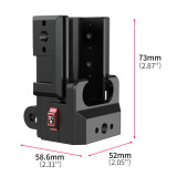 For Pocket 3 Metal Protective Frame for DJI Osmo Pocket 3/Pocket 4 Camera Expansion Handle Cover Bracket Quick Release Cold Shoe Adapter