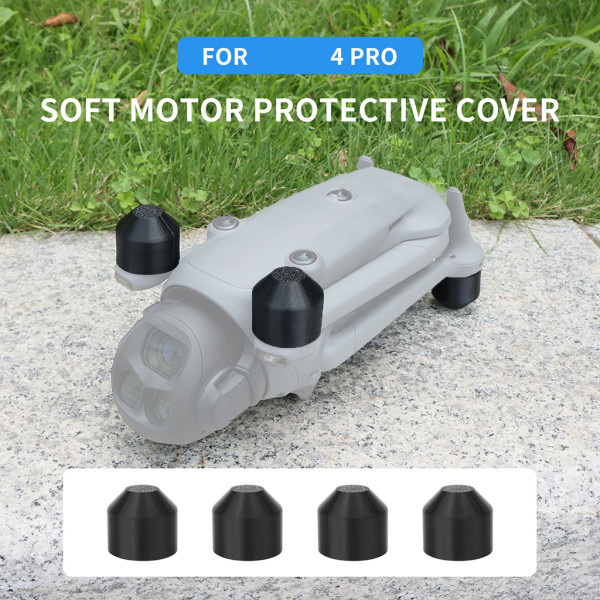 Drone Motor Cover Cap Compatible with M-avic 4 Pro, Waterproof Dustproof Protective Cover, Soft Rubber Scratchproof Protection Case Guard