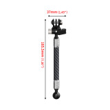 Selfie Stick Carbon Fiber Extension Pole 1/4  Screw Extended Rod for OS-MO 360/Gopro 13 12 Insta360 X4 Go 2 Action Camera FOV Mount