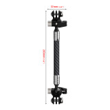 Selfie Stick Carbon Fiber Extension Pole 1/4  Screw Extended Rod for OS-MO 360/Gopro 13 12 Insta360 X4 Go 2 Action Camera FOV Mount