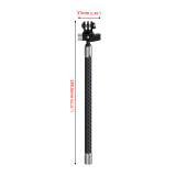 Selfie Stick Carbon Fiber Extension Pole 1/4  Screw Extended Rod for OS-MO 360/Gopro 13 12 Insta360 X4 Go 2 Action Camera FOV Mount