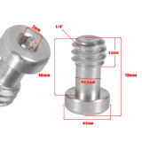 1/4'' Camera Quick Release Screw, Stainless Steel Tripod Screw Adapter Hexagon Socket Head Bolt for SLR Micro-single Sports Camera Cage Quick Release Plate