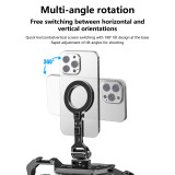 Magnetic Phone Holder, Aluminum 360° Rotation Cell Phone Mount Stand Tripod Mount Adapter SLR Camera Cage Accessories