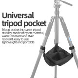 Tripod Stone Bag, Heavy Duty Weighted Sand Bags with 3 Compartments/Hook & Loop Straps, Tripod Sandbag Hammock Stabilizer Fits All Tripods