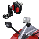 Motorcycle Windshield Clip Camera Mount, Quick Release Motorbike Windscreen Clamp Bracket, Compatible with Hero 12/11/10 and Most Action Cameras