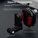 Motorcycle Windshield Clip Camera Mount, Quick Release Motorbike Windscreen Clamp Bracket, Compatible with Hero 12/11/10 and Most Action Cameras