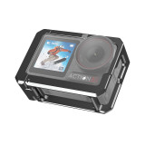 Camera Cage for Action 5 Pro/4/3 & X5, Aluminum Protective Case Frame with 1/4'' Screw Hole, Magnetic Quick Release Base & Cold Shoe Mount