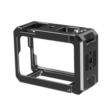 Camera Cage for Action 5 Pro/4/3 & X5, Aluminum Protective Case Frame with 1/4'' Screw Hole, Magnetic Quick Release Base & Cold Shoe Mount