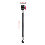 Selfie Stick Carbon Fiber Extension Pole 1/4  Screw Extended Rod for OS-MO 360/Gopro 13 12 Insta360 X4 Go 2 Action Camera FOV Mount