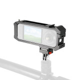 Camera Cage for Action 5 Pro/4/3 & X5, Aluminum Protective Case Frame with 1/4'' Screw Hole, Magnetic Quick Release Base & Cold Shoe Mount
