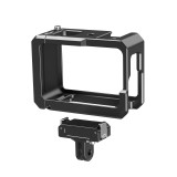 Camera Cage for Action 5 Pro/4/3 & X5, Aluminum Protective Case Frame with 1/4'' Screw Hole, Magnetic Quick Release Base & Cold Shoe Mount