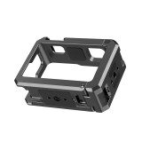 Camera Cage for Action 5 Pro/4/3 & X5, Aluminum Protective Case Frame with 1/4'' Screw Hole, Magnetic Quick Release Base & Cold Shoe Mount