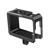 Camera Cage for Action 5 Pro/4/3 & X5, Aluminum Protective Case Frame with 1/4'' Screw Hole, Magnetic Quick Release Base & Cold Shoe Mount