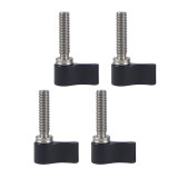 Adjustable Thumb Screw, Stainless Steel Standard Thread Thumbscrew, Hand Screw w Aluminum Wing Knob to Hand Tightening for DSLR Camera