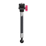 Selfie Stick Carbon Fiber Extension Pole 1/4  Screw Extended Rod for OS-MO 360/Gopro 13 12 Insta360 X4 Go 2 Action Camera FOV Mount