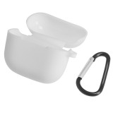 Silicone Case Cover Compatible with Air Pods Pro 2/4, Shock-Proof Headphone Protective Cover Silicone Skin with Front LED Light Visible, Carabiner/Lanyard