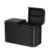 Action 5 Pro/4/3 Battery Charger, Dual-Channel Fast Charging Case Hub with Power Display & USB-C Cord, Charges Camera Batteries, Phones, Tablet