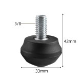 3 Pcs Universal Rubber Tripod Feet, Anti-Slip Tripod Foot Spike with 3/8  Screw Detachable Support Pad for Camera Tripods Replacement Parts