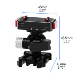 Helmet Camera Mount, Quick Release Adapter Mount Base Compatible with Gopro 13-8, Ins ACE Pro2/1, GO 3S/3, Pocket 3/ Pocket 4, Camera Backpack Holder