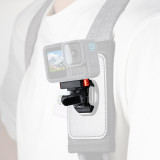 Helmet Camera Mount, Quick Release Adapter Mount Base Compatible with Gopro 13-8, Ins ACE Pro2/1, GO 3S/3, Pocket 3/ Pocket 4, Camera Backpack Holder