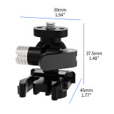 Helmet Camera Mount, Quick Release Adapter Mount Base Compatible with Gopro 13-8, Ins ACE Pro2/1, GO 3S/3, Pocket 3/ Pocket 4, Camera Backpack Holder