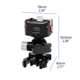 Helmet Camera Mount, Quick Release Adapter Mount Base Compatible with Gopro 13-8, Ins ACE Pro2/1, GO 3S/3, Pocket 3/ Pocket 4, Camera Backpack Holder