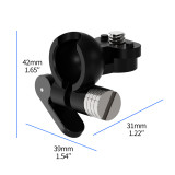 Camera Clip, Adjustable Backpack Strap Clip w Anti Slip Silicone, Cameras Shoulder Strap Mount Base, Desktop Clamp Mount Adapter