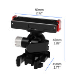 Helmet Camera Mount, Quick Release Adapter Mount Base Compatible with Gopro 13-8, Ins ACE Pro2/1, GO 3S/3, Pocket 3/ Pocket 4, Camera Backpack Holder