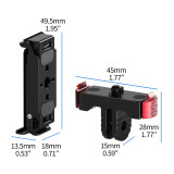 Waterproof Battery Door Cover, Magnetic Quick Release Replacement Side Door Battery Cover Compatible with Go-Pro 13/12/11/10/9 Action Camera 